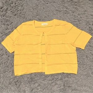 Calvin Klein Cropped Rayon See Through Cardigan